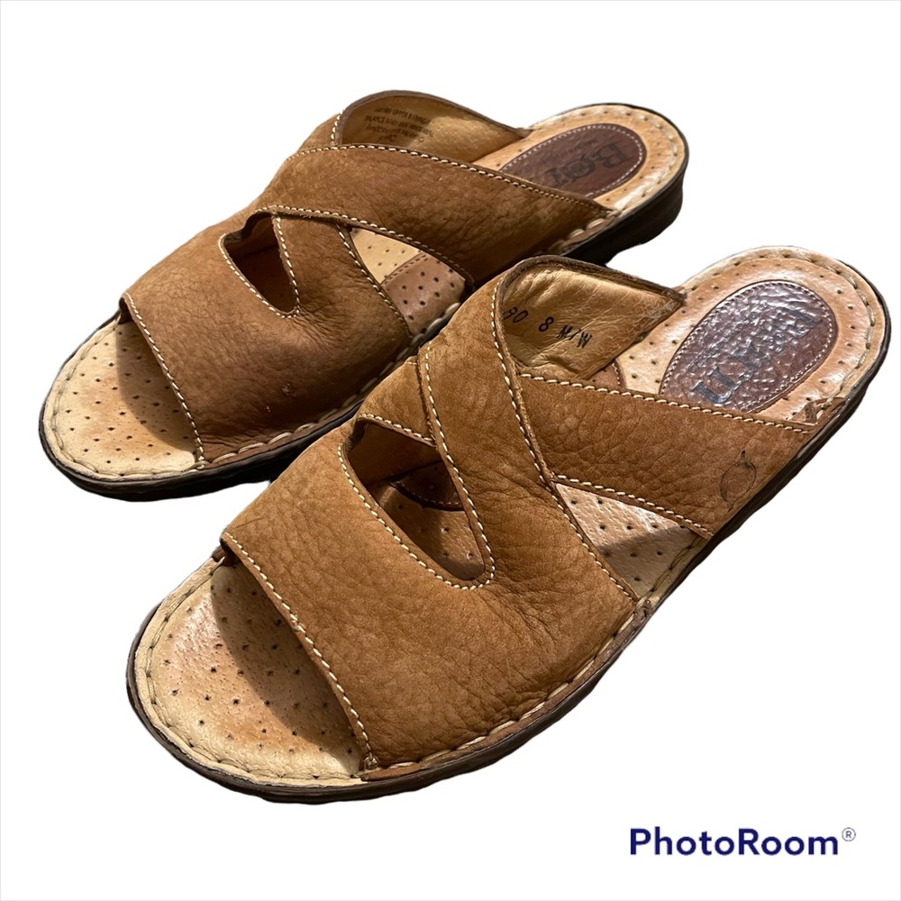 Born open toe leather sandals womens size 8